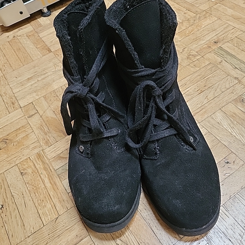 Chic Black Suede Ankle Boots